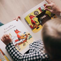 For the tinier tots, perhaps introduce interactive board books with textures to touch and flaps to lift.