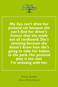 Amusing anecdote by the parent of a 5-year-old girl