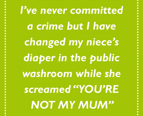 A funny quote by a child's auntie