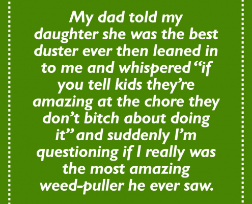 A rather enlightening anecdote about parenthood