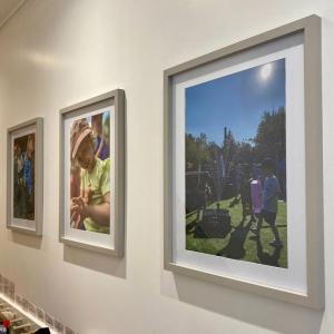 Nicely framed photos look wonderful on the newly-decorated walls.