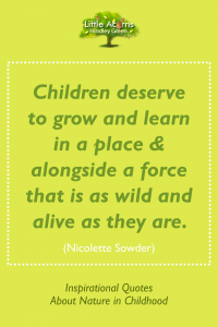 A quotation about the wildness of children.