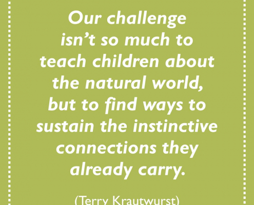 A quote exploring children's inherent affinity with nature.