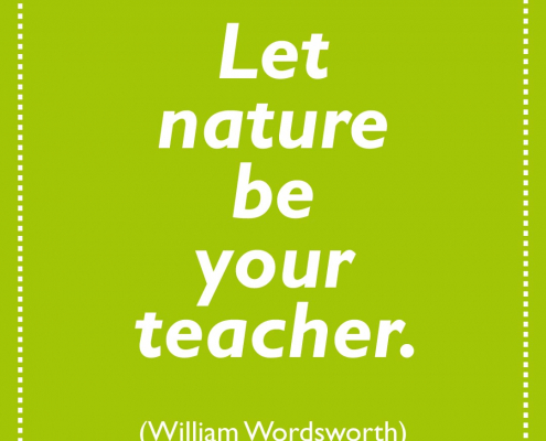 Let nature be your teacher.