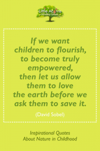 Let us allow children to love the Earth before we ask them to save it.