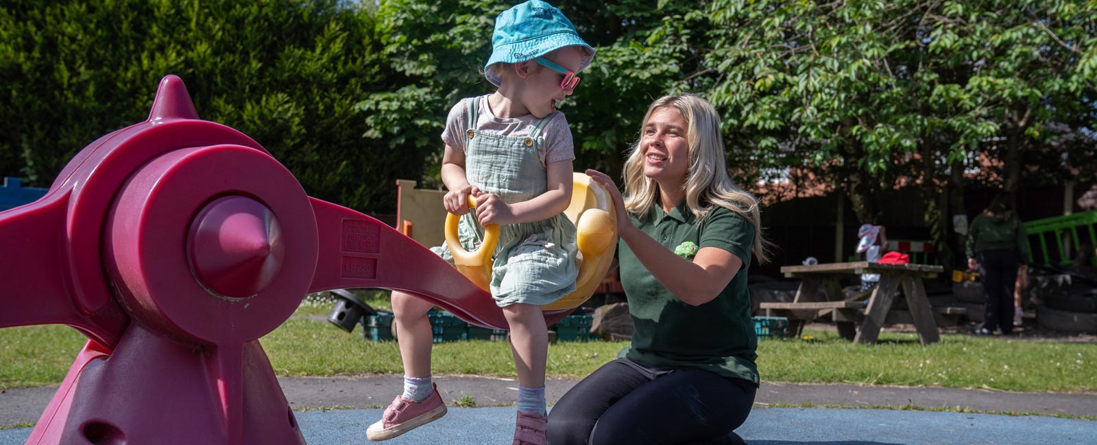 Our childcare professionals have qualifications in paediatric first aid, safeguarding and basic food hygiene as a minimum and benefit from a programme of continuous professional development.