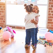Knowing a friend at the nursery right from the start is a great way of settling children in.