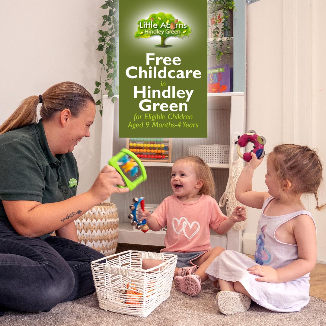 Free Childcare in Hindley Green — for Eligible Children Aged 9 Months to 4 Years