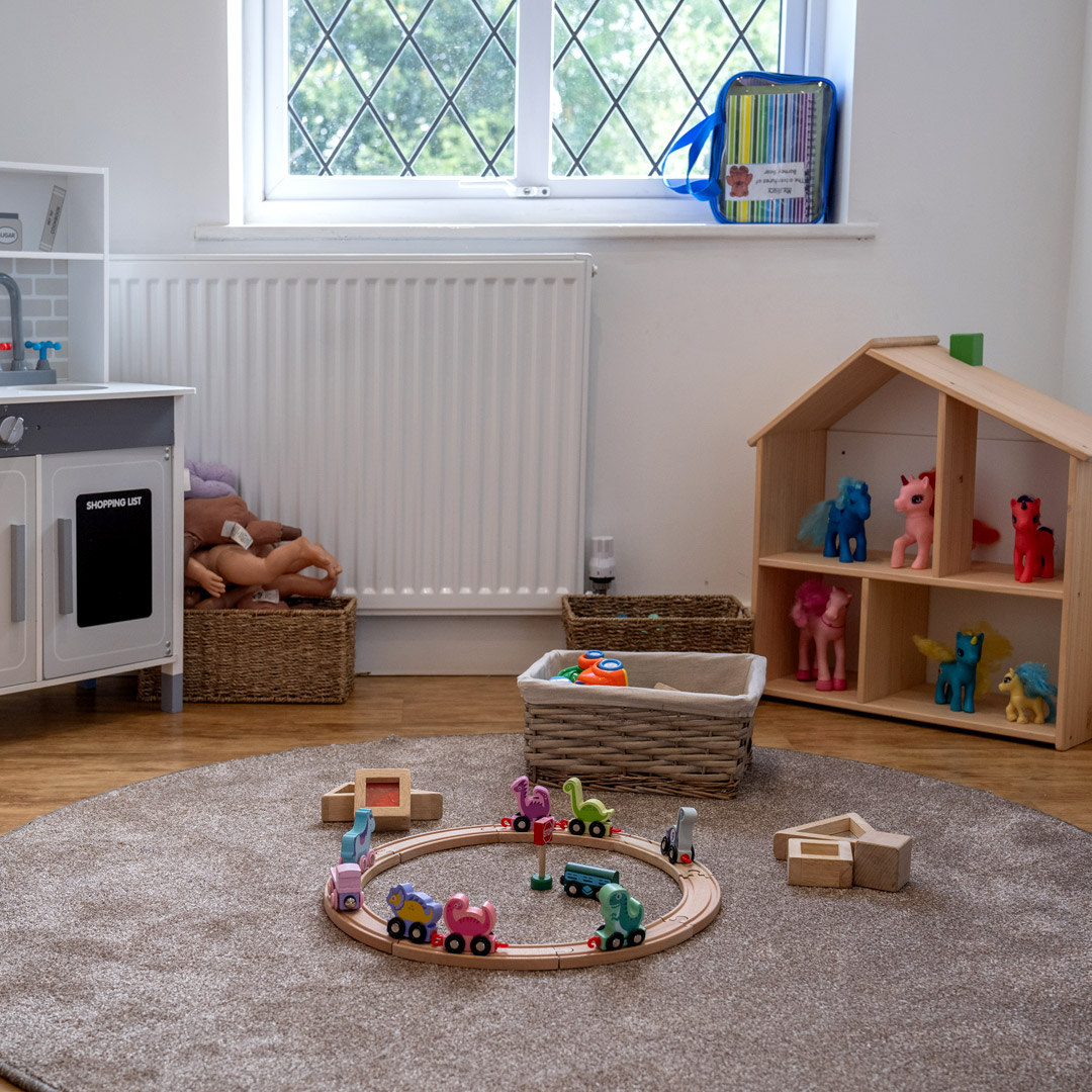 We have a baby room, toddler room, preschoolers' room and extensive outdoor areas.