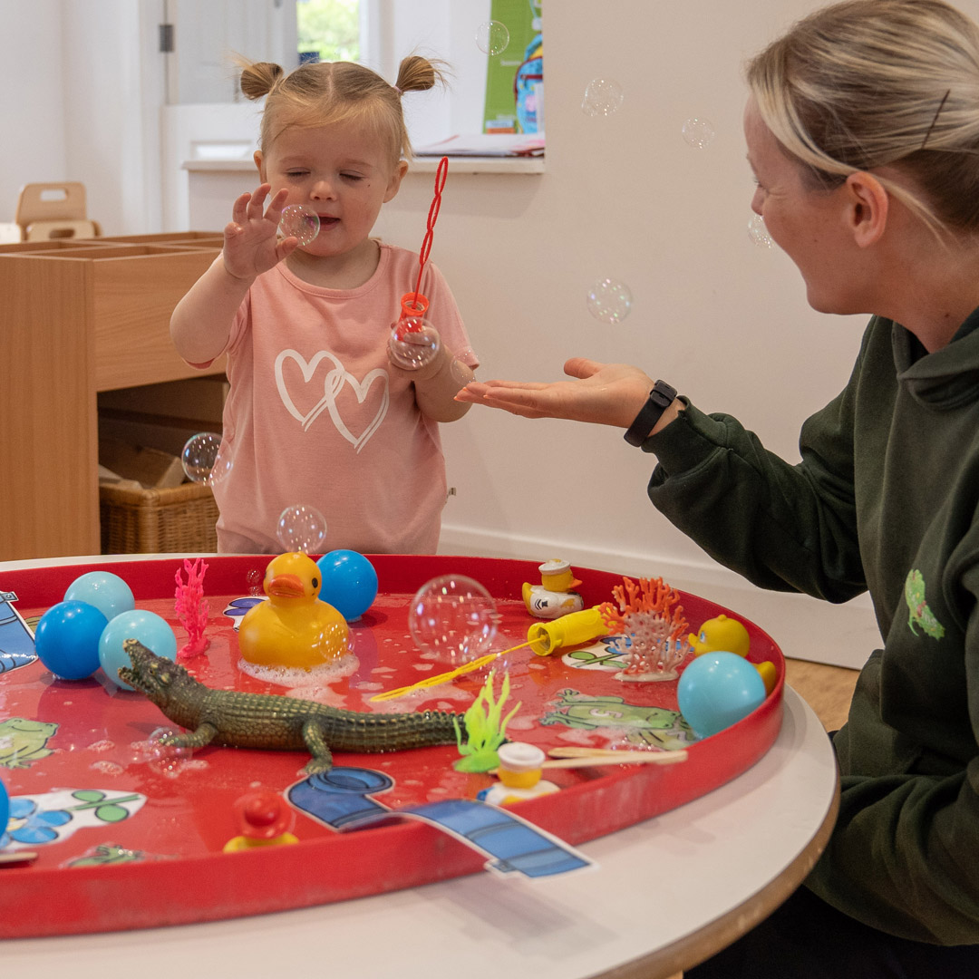 Bring your baby, toddler or under-five child along to our Hindley Green nursery.