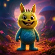 Parents can upload the image to an AI tool and request a high-quality, detailed new image that's 100% inspired by the child's original artwork. They should ask the tool to use a particular style, with specific lighting, describing in fine detail exactly what they require. Here's an example (click for a larger view).