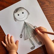 See how this simple child's pencil drawing can be transformed simply, using free AI tools, into a wonderful storybook-style puppet (next image).