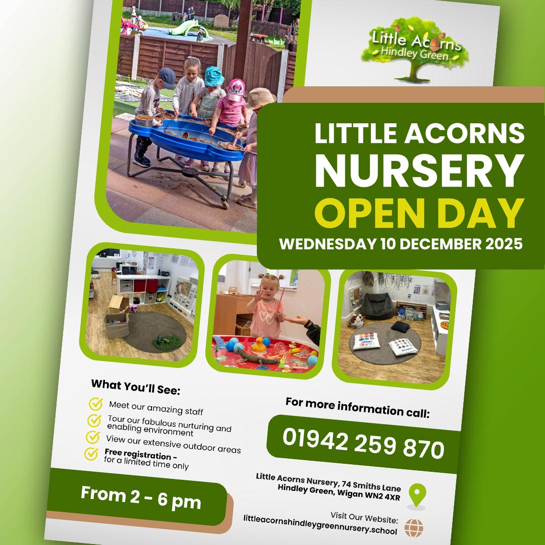Open Day for Little Acorns Nursery, Hindley Green – Wednesday 10 December 2025