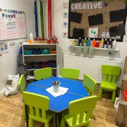 A creative area in the toddler room.