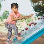 Playing outdoors, with adult oversight, is the perfect opportunity for children to begin learning how to assess risk.