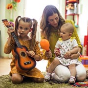 Regularly playing musical instruments and singing together is highly recommended.