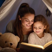 Reading books to children before they go to bed can build fun and lasting memories.